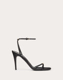 WOMEN'S VALENTINO GARAVANI VLOGO THIN STRAP LAMINATED NAPPA SANDAL 100MM