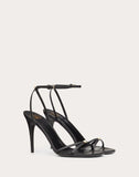 WOMEN'S VALENTINO GARAVANI VLOGO THIN STRAP LAMINATED NAPPA SANDAL 100MM
