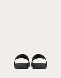 MEN'S VALENTINO GARAVANI VLOGO RUBBER SLIDER SANDAL BLACK