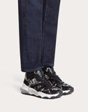 MEN'S VALENTINO GARAVANI BOUNCE CAMOUFLAGE SNEAKER WITH VLTN GRID BLACK