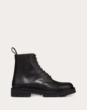 MEN'S VALENTINO GARAVANI VLOGO CALFSKIN COMBAT BOOT BLACK