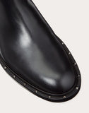 MEN'S VALENTINO GARAVANI SEMI-GLOSS CALFSKIN STUDDED BEATLE