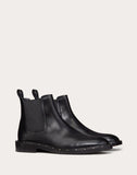 MEN'S VALENTINO GARAVANI SEMI-GLOSS CALFSKIN STUDDED BEATLE