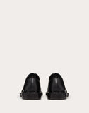 MEN'S VALENTINO GARAVANI SEMI-GLOSS CALFSKIN STUDDED DERBY BLACK