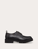 MEN'S VALENTINO GARAVANI VLOGO CALFSKIN DERBY BLACK