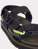 MEN'S VALENTINO GARAVANI VLOGO NEOPRENE SANDAL DARK BLUE