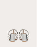 WOMEN'S VALENTINO GARAVANI ROCKSTUD METALLIC SLIDE SANDAL 60 MM SILVER