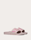 WOMEN'S VALENTINO GARAVANI VLTN RUBBER SLIDE SANDAL LIGHT PINK