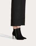 WOMEN'S VALENTINO GARAVANI ROCKSTUD SUEDE ANKLE BOOT 85 MM
