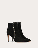 WOMEN'S VALENTINO GARAVANI ROCKSTUD SUEDE ANKLE BOOT 85 MM