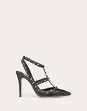 WOMEN'S VALENTINO GARAVANI ROCKSTUD NAPLAK ANKLE STRAP PUMP 100 MM BLACK