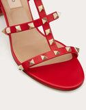 WOMEN'S VALENTINO GARAVANI ROCKSTUD CAGED SANDAL 60MM PURE RED