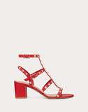 WOMEN'S VALENTINO GARAVANI ROCKSTUD CAGED SANDAL 60MM PURE RED