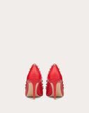 WOMEN'S VALENTINO GARAVANI ROCKSTUD GRAINY LEATHER PUMP 85 MM