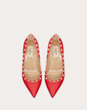 WOMEN'S VALENTINO GARAVANI ROCKSTUD GRAINY LEATHER PUMP 85 MM