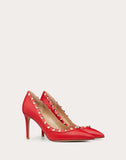 WOMEN'S VALENTINO GARAVANI ROCKSTUD GRAINY LEATHER PUMP 85 MM