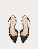 WOMEN'S VALENTINO GARAVANI ROCKSTUD MESH SLINGBACK PUMP 50 MM BLACK