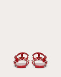 WOMEN'S VALENTINO GARAVANI ROCKSTUD FLAT RUBBER SANDAL PURE RED
