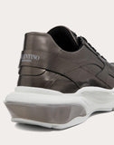 WOMEN'S VALENTINO GARAVANI BOUNCE METALLIC LOW-TOP SNEAKER LEAD