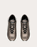 WOMEN'S VALENTINO GARAVANI BOUNCE METALLIC LOW-TOP SNEAKER LEAD