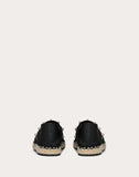 WOMEN'S VALENTINO GARAVANI CANVAS ESPADRILLE WITH BUTTERFLY EMBROIDERY BLACK