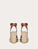 WOMEN'S VALENTINO GARAVANI VLOGO COWHIDE SANDAL 105 MM TAN