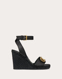 WOMEN'S VALENTINO GARAVANI VLOGO COWHIDE SANDAL 105 MM BLACK