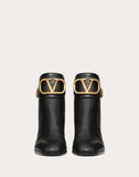 WOMEN'S VALENTINO GARAVANI VLOGO GRAINY LEATHER ANKLE BOOT 60 MM BLACK