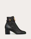 WOMEN'S VALENTINO GARAVANI VLOGO GRAINY LEATHER ANKLE BOOT 60 MM BLACK