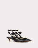WOMEN'S VALENTINO GARAVANI CALFSKIN PUMP WITH CHAIN DETAIL 45 MM BLACK