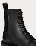WOMEN'S VALENTINO GARAVANI VLOGO COMBAT BOOT 35 MM BLACK