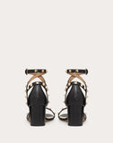 WOMEN'S VALENTINO GARAVANI ROCKSTUD GRAINY CALFSKIN SANDAL 60 MM BLACK
