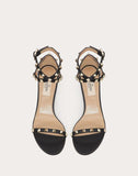 WOMEN'S VALENTINO GARAVANI ROCKSTUD GRAINY CALFSKIN SANDAL 60 MM BLACK