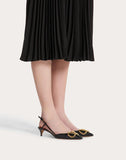 WOMEN'S VALENTINO GARAVANI VLOGO CALFSKIN SLINGBACK PUMP 40 MM