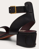 WOMEN'S VALENTINO GARAVANI VLOGO COWHIDE SANDAL 45 MM