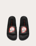 MEN'S VALENTINO GARAVANI  UNDERCOVER SLIDE SANDALS BLACK