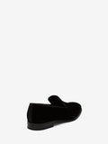 MEN'S ALEXANDER McQUEEN VELVET SLIPPER BLACK/SILVER