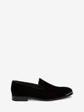 MEN'S ALEXANDER McQUEEN VELVET SLIPPER BLACK/SILVER