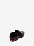 MEN'S ALEXANDER McQUEEN PATENT-LEATHER SLIPPER BLACK/SILVER