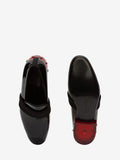 MEN'S ALEXANDER McQUEEN PATENT-LEATHER SLIPPER BLACK/SILVER