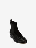 MEN'S ALEXANDER McQUEEN FLAME CUBAN HEEL BOOT BLACK