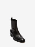 MEN'S ALEXANDER McQUEEN HARNESS CUBAN HEEL BOOT BLACK/SILVER