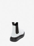 WOMEN'S ALEXANDER McQUEEN HYBRID CHELSEA BOOT WHITE/BLACK