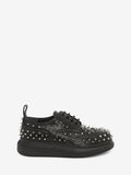 WOMEN'S ALEXANDER McQUEEN HYBRID LACE UP BLACK/SILVER
