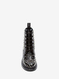 WOMEN'S ALEXANDER McQUEEN HYBRID LACE UP BOOT BLACK/SILVER