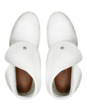 WOMEN'S LANVIN LEATHER OPANKA ANKLE BOOT WHITE