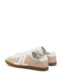 WOMEN'S LANVIN DUAL-MATERIAL JL LOW-TOP SNEAKERS PINK/WHITE
