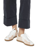 WOMEN'S LANVIN DUAL-MATERIAL JL LOW-TOP SNEAKERS PINK/WHITE