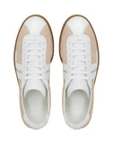WOMEN'S LANVIN DUAL-MATERIAL JL LOW-TOP SNEAKERS PINK/WHITE