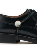 MEN'S LANVIN DERBY SHOE IN SHINY CALFSKIN MOSS GREEN
